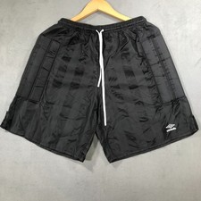 Vintage UMBRO Soccer Shorts Men's Large Black Padded Sides USA Made 90s Football