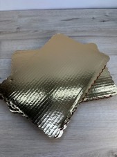10 Pack Quarter Sheet Gold Cake Boards, 10x14 Inch Rectangle Dessert Bases