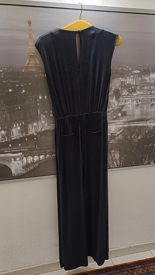 Esprit Jumpsuit Overall Damen Schwarz Gr. 36 mit Pailletten besetzt - Bild 2 von 4