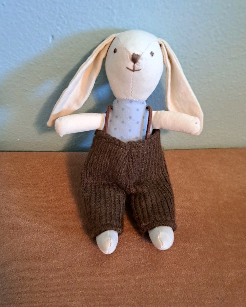 Soft 6.5 Inch Mr Bunny Rabbit Plush by Creative Co Op