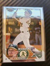 2023 Topps Chrome - Cal Stevenson #199 (RC) Oakland Athletics Rookie 