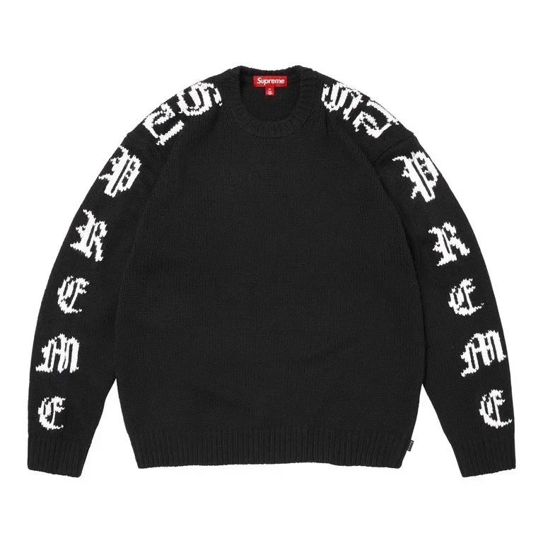 Supreme Black Crewneck Sweaters for Men for sale | eBay