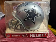 Rayfield Wright Dallas Cowboys signed Autographed Mini Helmet Coa