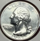 1961 Proof Washington Quarter. High Grade.  Free Shipping