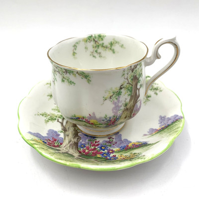 2-PC Royal Albert Greenwood Tree Teacup and Saucer circa 1935-1945