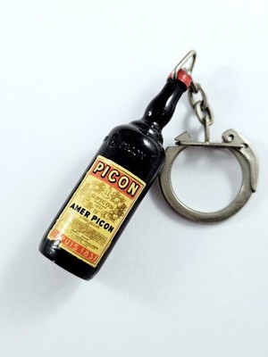Schlüsselanhänger Miniatur AMER PICON Flasche 3D Vintage 1960er