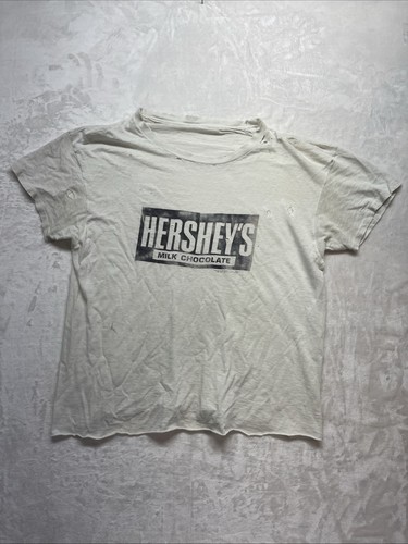 Vintage 80s Hershey's Candy Single Stitch T-Shirt Size Large, Chocolate Kisses