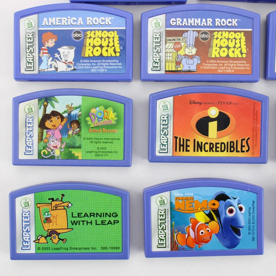LeapFrog Leapster Learning Game Cartridges Lot of 11 Spongebob Nemo Nora Draw - Image 2 of 4