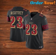 Christian McCaffrey 23 49ers Black Gold Rivalries Stitched Jersey " All sizes "