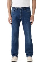 Levi's 505 Straight Leg Regular Fit Blue Jeans Size 36 X 32 Stretch Medium Wash