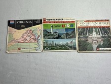 GAF View Master Lot of 3 Complete Sets - 3 reel packets  Booklets H B