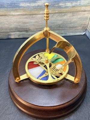 Vintage San Francisco Music Box Co Stained Glass Kaleidoscope Stand Only Works