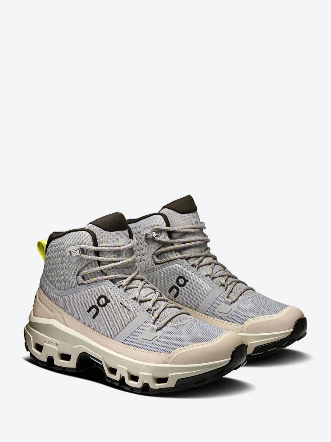 On Women’s Cloudrock Mid Waterproof alloy/ice Hiking Boots