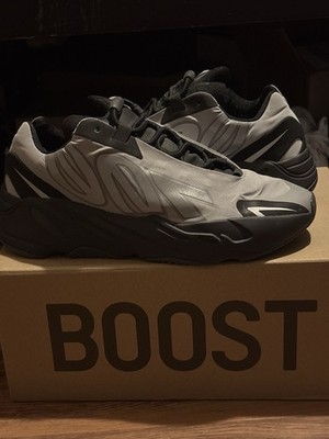 adidas Yeezy Boost 700 MNVN Metallic Gray GW9524 Men's Nylon Sneakers