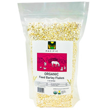 PACIFIC Organic Feed Barley Flakes - Rich with Fiber & Minerals - 2Lbs