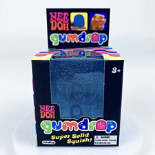 Schylling Nee Doh Gumdrop Super Solid Squish Squeeze Toy, Blue, Ages 3
