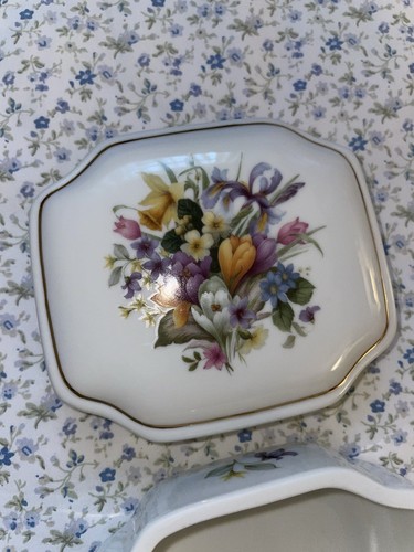 Vintage Jewelry Keepsake Floral Trinket Music Box, Plays Memory, Coquette, WORKS - Picture 7 of 24