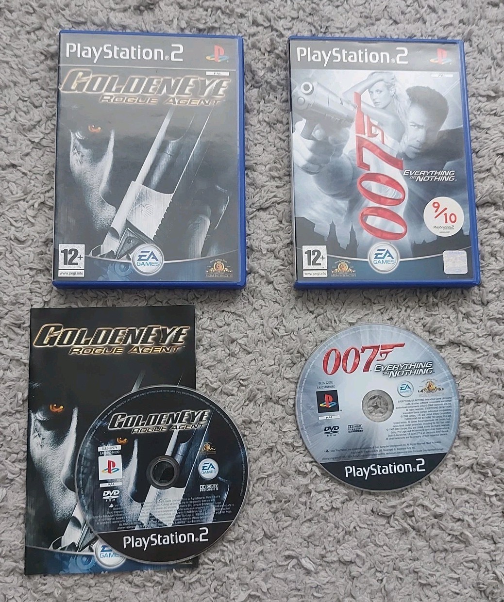 James Bond Goldeneye & Everything Or Nothing Games Bundle PS2 Playstation 2!!!