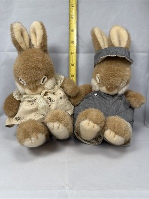 Vintage Creative Concepts Non Non Friends Sleeping Bunny Rabbit Plush Girl & Boy