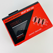 Grundig Beat Boy 130 Kassetten Player Graphic Equalizer Stereo Rot DEFEKT