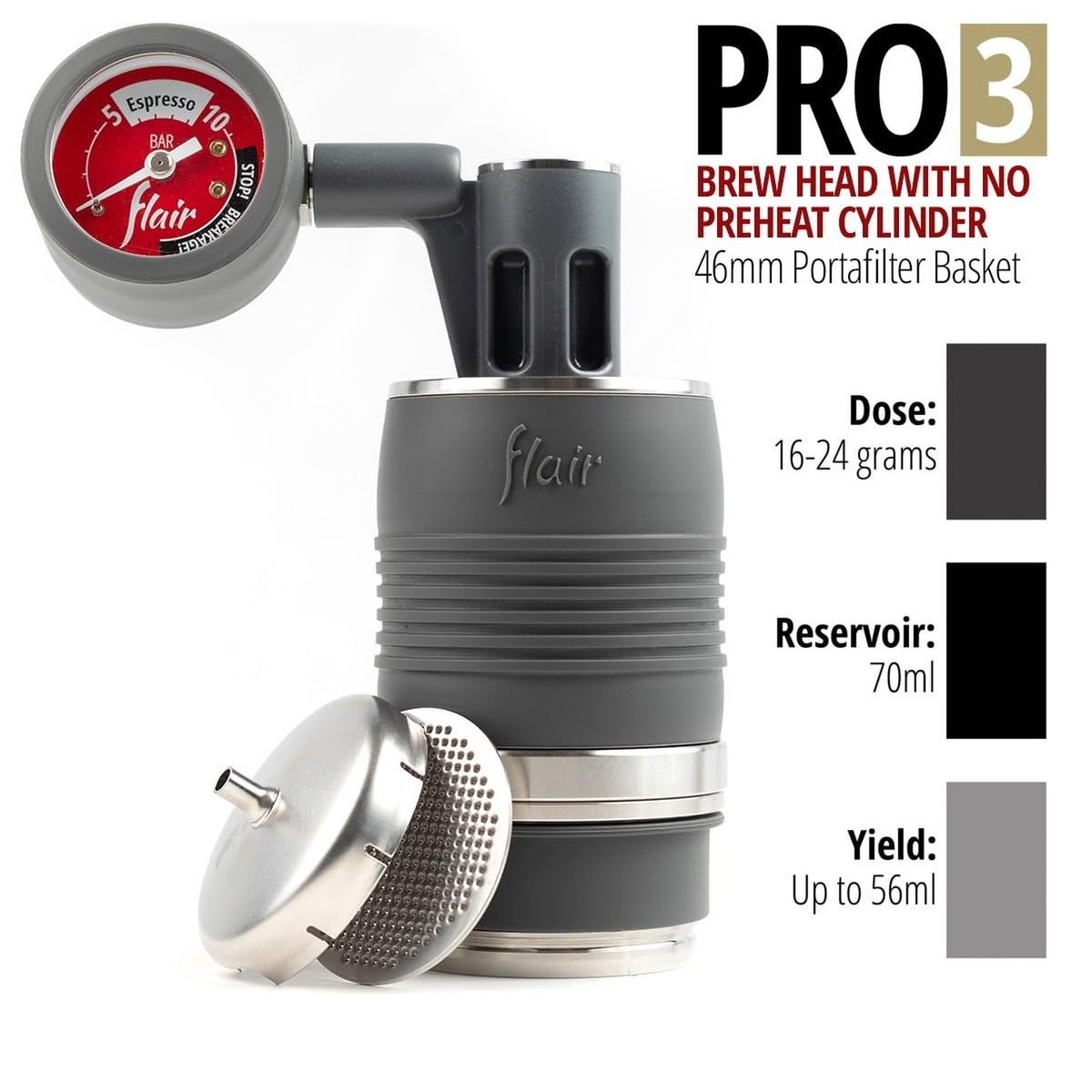 Flair Espresso Pro 3 ほぼ新品 使用1回 Flair UPDATED PRO 3 (Black) - All manual lever espresso maker with