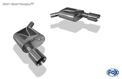 Fox Duplex Sportauspuff Audi A6 4G C7 2.0l TFSI 2.8l FSI je 100mm doppelwandig