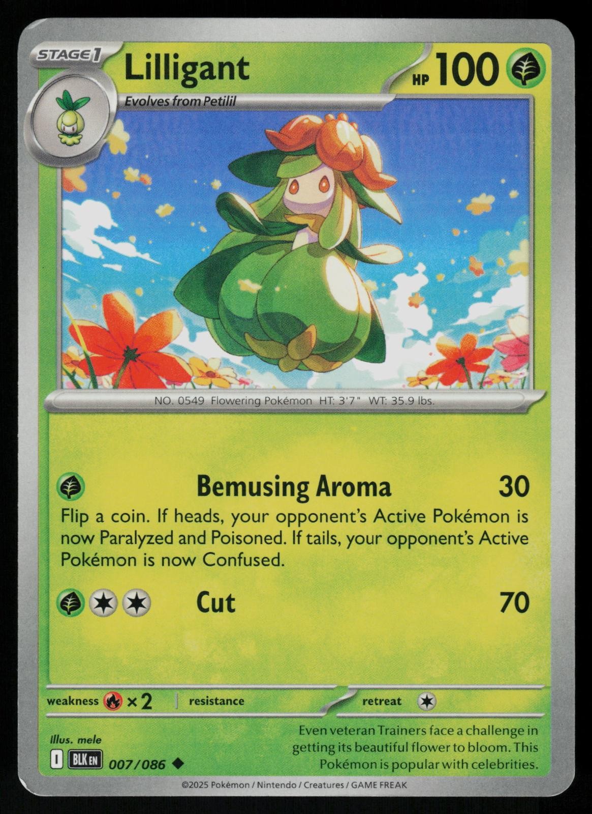Lilligant 007/086 Uncommon - Pokemon Black Bolt