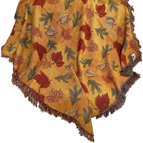 Coperta da lancio arazzo foglie autunnali gettata 50x60" NUOVA - Foto 1 di 9