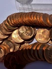 1955-D Lincoln Wheat Cent Roll BU Red Uncirculated Pennies Full Roll