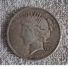 1924 Peace Dollar $1 Silver Coin Circulated Philadelphia Business Strike KM#150