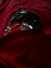 Crystal Glass Dolphin Figurine Paperweight Art Blown Gray Black Decorative 4.25" — photo 9