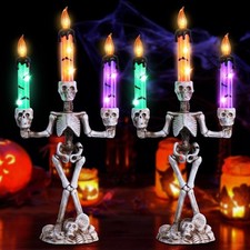 Pcs Skull Halloween Candelabra Decorations Indoor,