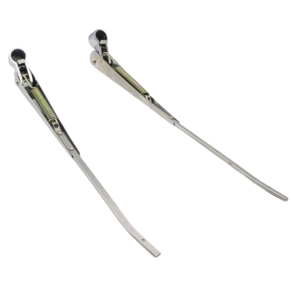 Pair Front Windshield Wiper Arms Silver For 1965-1972 Datsun Nissan 520 521 Pick - Image 4 of 4