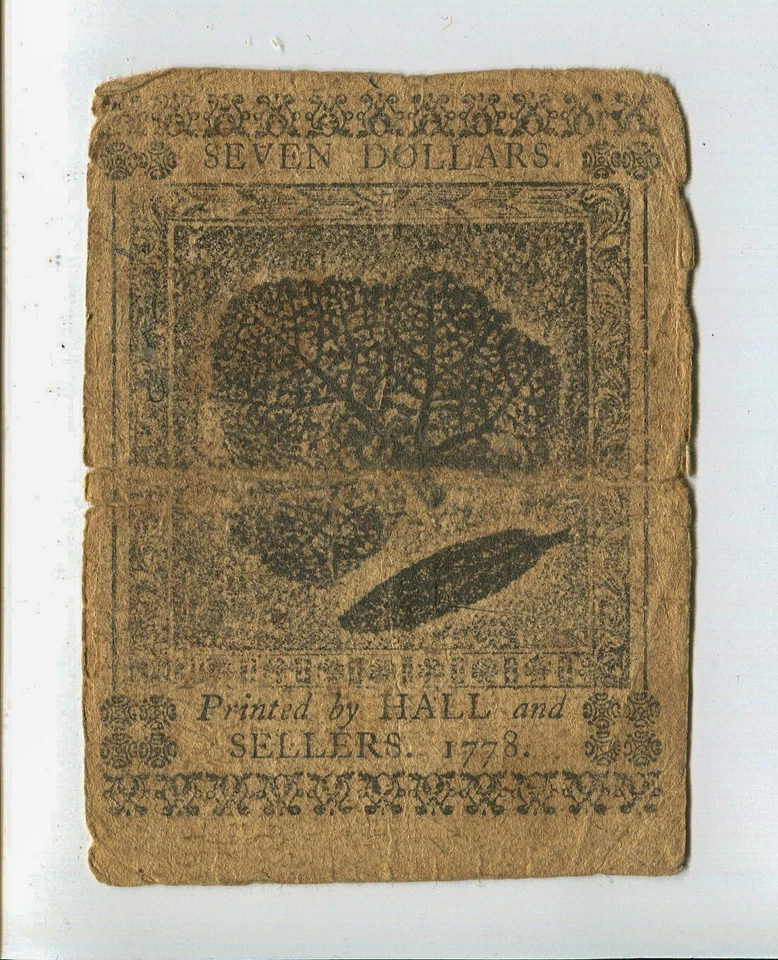 1778 $7 Dollar Continental Currency Sept 26 Samuel Nicholas/Isaac Gray SM298 - Image 2 of 2