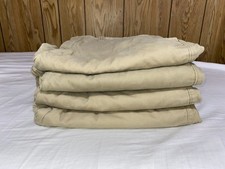 Lot of 4 Eddie Bauer Chino Fleece Lined Pants Size 40x31 Tan Brown
