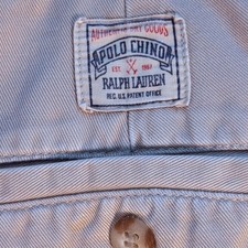 Vintage 80s Polo Ralph Lauren Chino Pants Mens 34x31 Khaki Pleated Made in USA