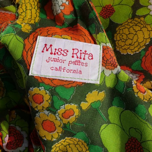 Super cute vintage 60s mod Miss Rita psychedelic floral print mini dress, $68 - Photo 4