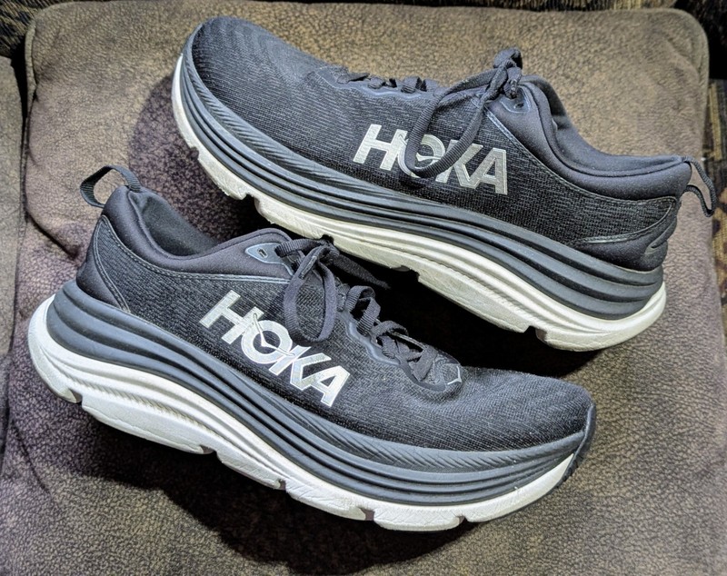 Hoka One One Gaviota 5 Womens Black Mesh Comfort Athletic Sneaker Size 9.5B EUC!