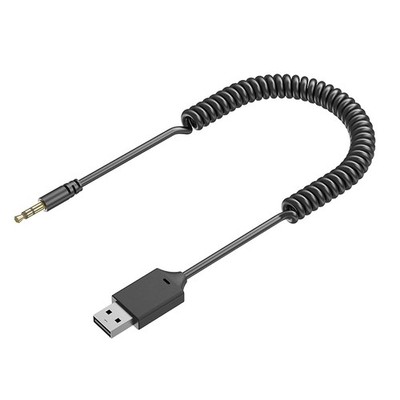 eppfun Aux to Bluetooth 5.4 Adapter 3.5mm Receiver for Car Black