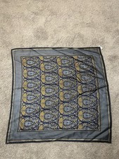 Vintage Authentic ANNE KLEIN Silk Scarf Oriental Square Paisley Made In Japan