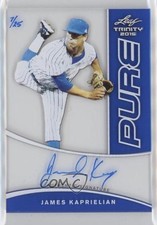 2015 Leaf Trinity Pure Auto Blue 1/25 James Kaprielian #P-JK1 Auto a2v