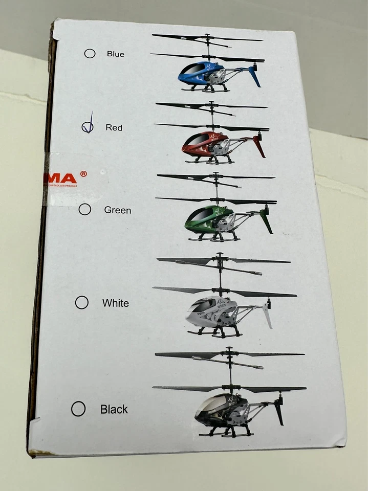Syma S107H-E RC Helicóptero 2.4-GHz 3.5 Canales Función Hover con Controlador Rojo Foto 3 de 4