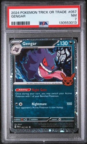 2024 POKEMON TRICK OR TRADE #057 GENGAR PSA 7