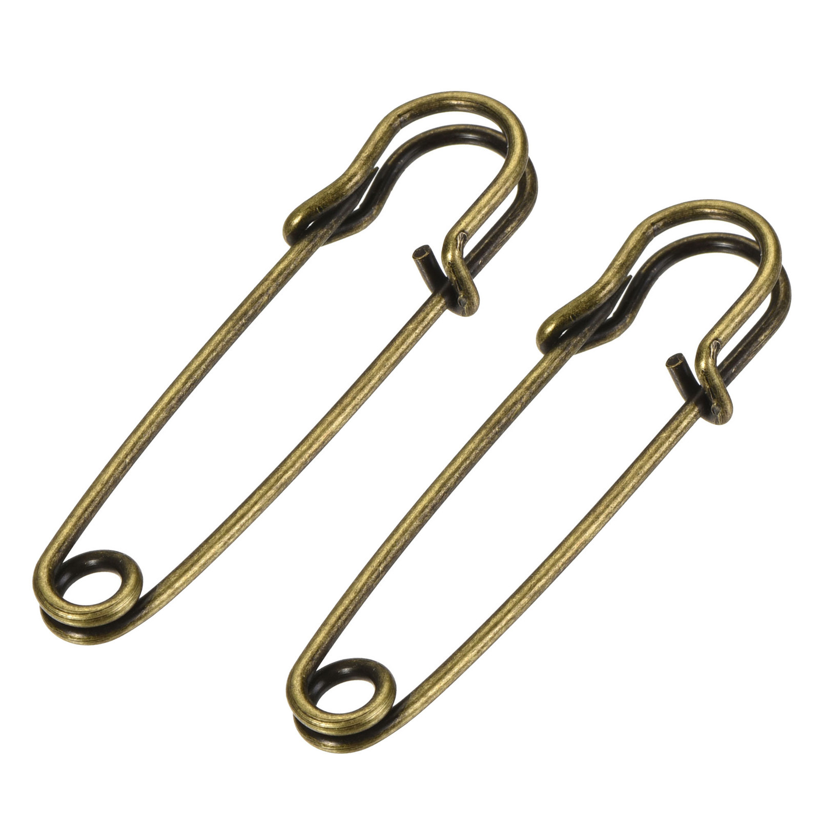 40Pcs Safety Pins Metal Sewing Pins for Art Craft Clothing Bronze Tone 1.97-Inch
