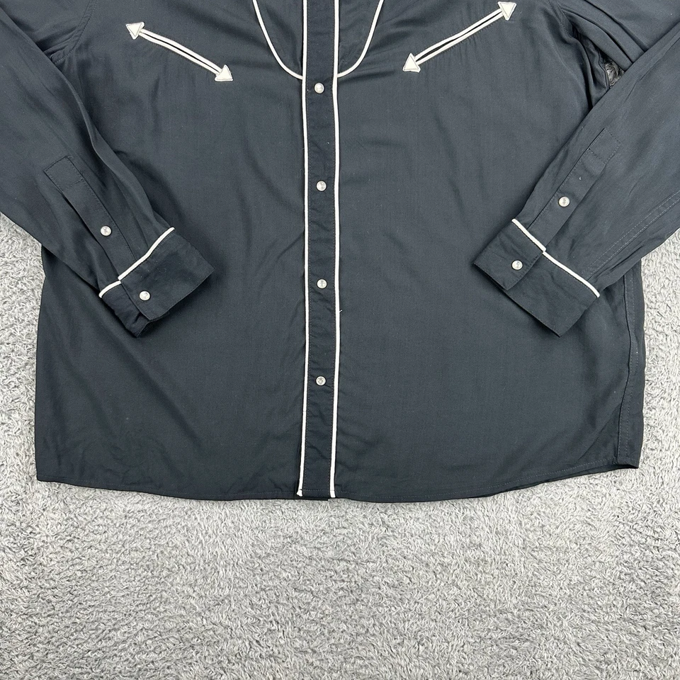 Urban Outfitters Western рубашка мужчин большой жемчуг Snap улыбка рокабилли ковбой ярмо - Изображение 3 из 4