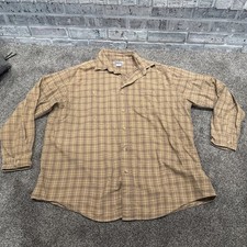 Vintage Carhartt Long Sleeve Button Up Brown Work Plaid Shirt Men  s XL 8131GYL