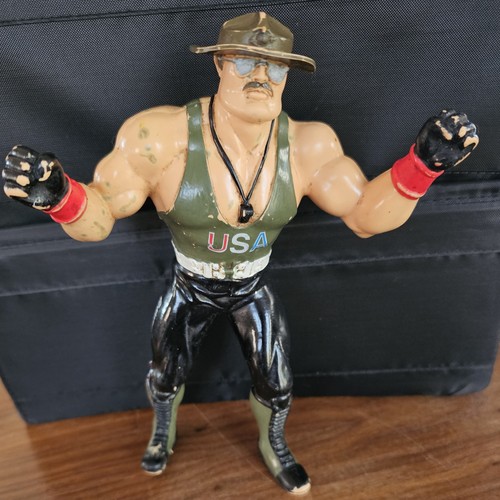 1987 Hasbro GI Joe Sgt Slaughter 8 Rubber Wrestlin...