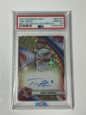 2024 Bowmans Best Tink Hence /50 Gold Mini Diamond Refractor Auto #B24-TH PSA 10