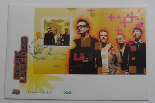 STAMPMART : IRELAND IRISH MUSIC SOUVENIR SHEET FDC + INFORMATION CARD