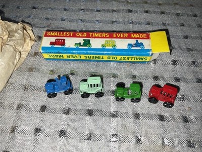 Vintage Smallest Old Timers Ever Made Diecast Cars Japan 1950 s